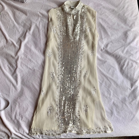 Bindya Lulla Silk Gauze Embellished Tunic S/M - Picture 2 of 6